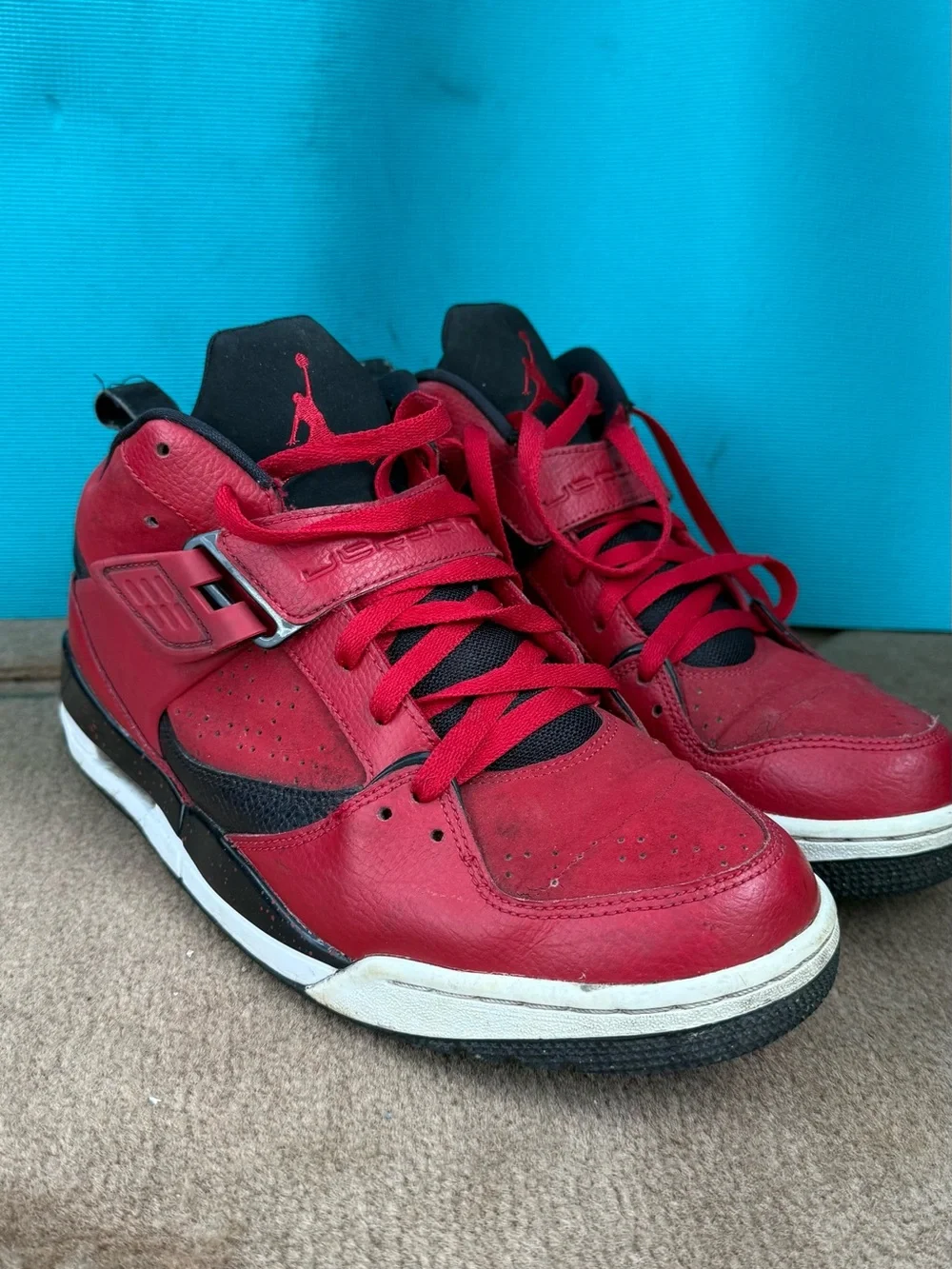 Jordan Red and Black Men's Basketball Sneakers size 11